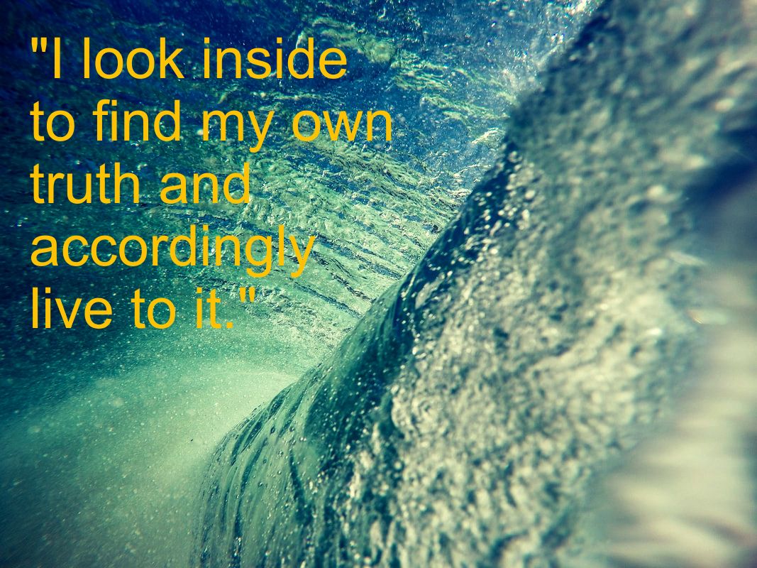 Inside of Wave - Spiritual Affirmation: 