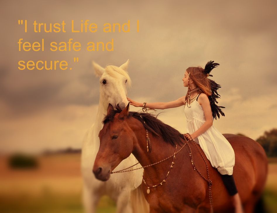Girl and two Horses - Spiritual Affirmation of the Day: 