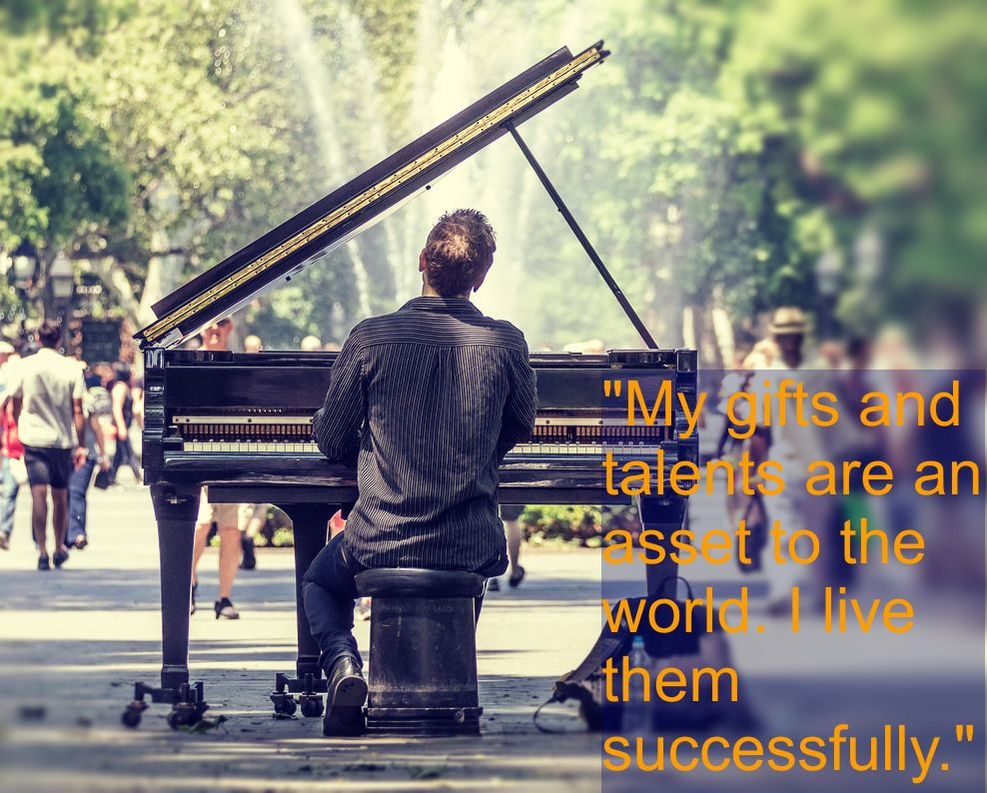 Piano Player in the Park - Spiritual Affirmation: 
